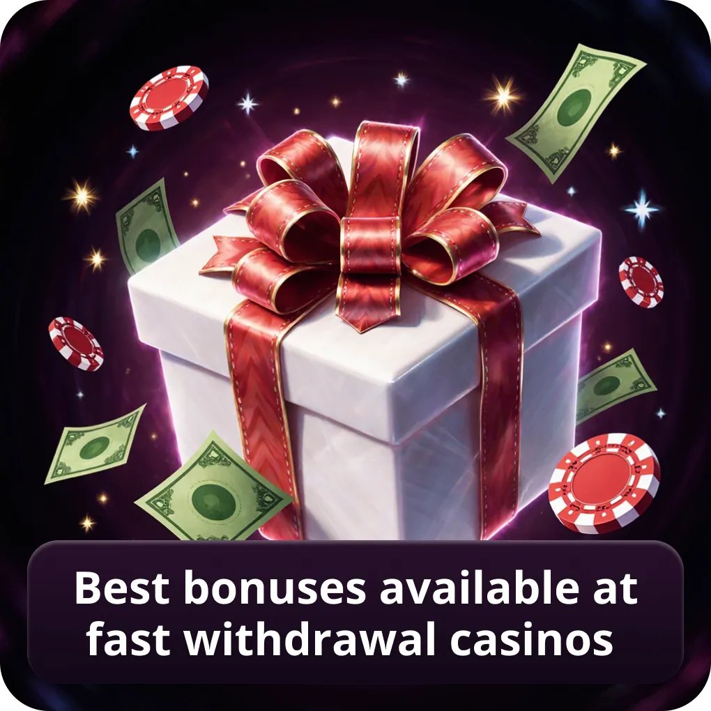 Best bonuses available at fast withdrawal casinos